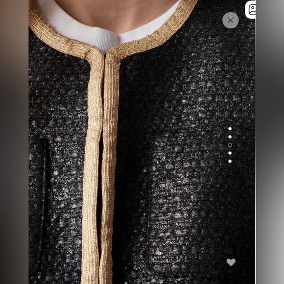 J. Crew NEW WITH TAGS black lacquered tweed jacket, 4 - Picture 5 of 10